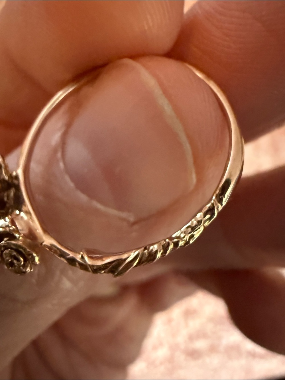 Catbird - Laurie Fleming 14k Rose Gold Dewy Diamond Rose Ring - Picture 6 of 13